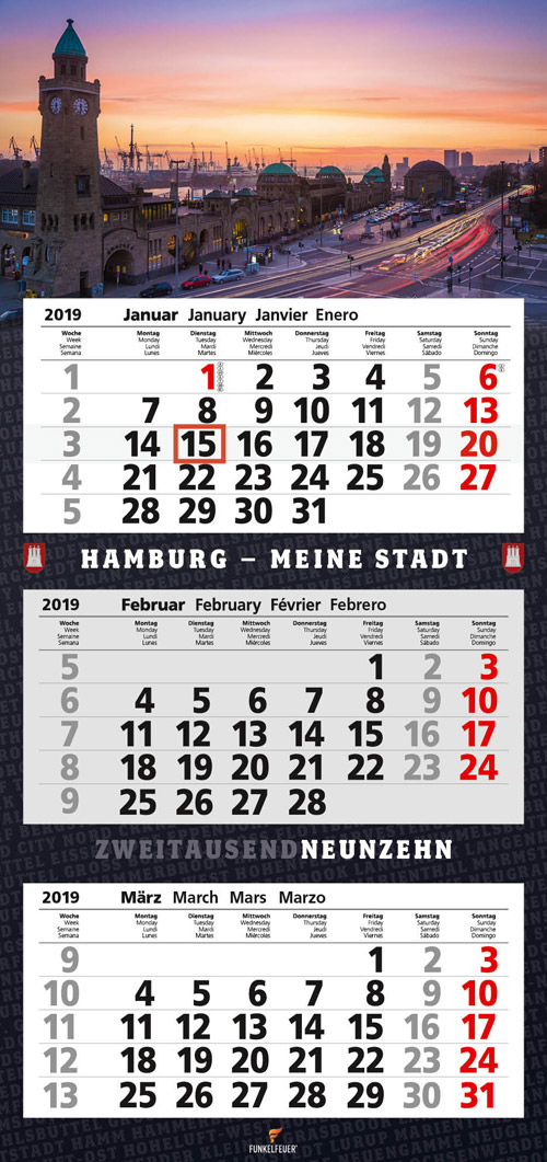 3-Monatskalender Hamburg